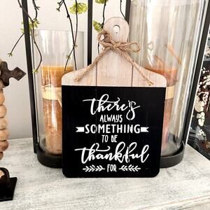 Wooden Cutting 14.5" Board with‎ Chalk Board Look on the Front